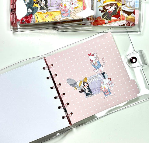 Mini Kawaii Spiral Notebook Binder, Transparent Design for Easy Use