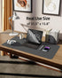 YSAGi Leather Desk Pad Protector, Large Non-Slip PU Leather Desk Blotter, Waterproof Writing Pad for Office (Dark Grey)
