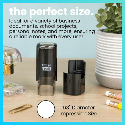 ExcelMark Thumbs Up Like Self-Inking Round Rubber Teacher Stamp with Blue Ink