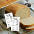 Lashicorn 50pk 2x3.5 Packaging Bread Care Instruction Cards | Sourdough Storage Bakery Baker Client Cinnamon Roll