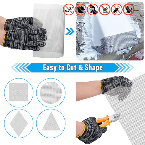 Valchoose 4PACK Stainless Steel Woven Wire Mesh, Air Vent Mesh 11.8"X8.2", Hard Heat Resisting Screen for DIY Projects