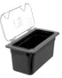 Carlisle FoodService Products Storplus Food Pan, Storage Container with Spoonable Corners, 1/3 Size 6 Inches Deep, Black