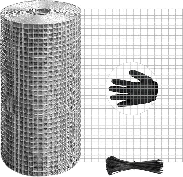 TNELTUEB 8in x 25Ft Hardware Cloth Hot-Dip Galvanized Welded Wire Mesh - Heavy
