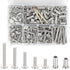 100 Sets M6x15/20/30/40/50mm Silver Bolts and Nuts Set - Carbon Steel Hex Socket