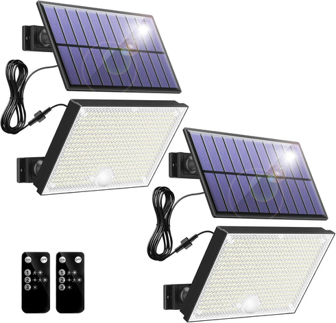 Topabol 400LED Solar Lights Outdoor, IP67 Waterproof Solar Lights with 16.4ft Cable, 3