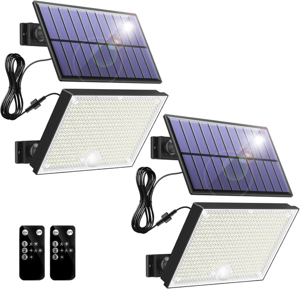 Topabol 400LED Solar Lights Outdoor, IP67 Waterproof Solar Lights with 16.4ft Cable, 3