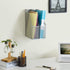 MyGift Silver Wire Mesh Document Holder, Set of 2, Wall Mounted or Desktop Magazine and File Rack