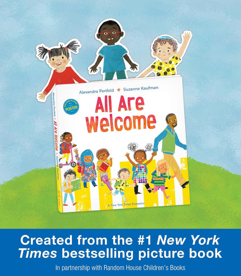 Carson Dellosa All are Welcome Diversity Classroom Bulletin Board Set, Colorful 3-Piece Welcome Banner with 36 Multicultural Kids Cutouts for Bulletin Boards, Inclusive Classroom Door Decor by Carson Dellosa Education