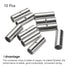 MECCANIXITY Non-Insulated Butt Crimp Terminals, 4 AWG for Electrical Wire Splice DIY, Pack of 10
