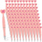 Yeaqee 100 Pcs Breast Awareness Pink Ribbon Pens, Breast Cancer Message Pens for Awareness Event Gift Bag Refill (Pink)