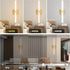 1Pack, Dimmable 22 Inch 3000K-6000K Battery Operated Wall Sconce Gold Rechargeable Wall Lights with Remote Control, LED