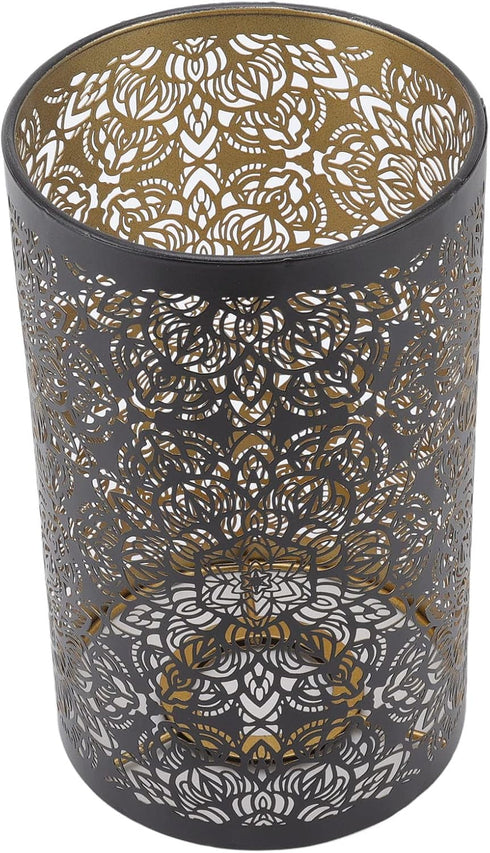 TOPINCN Metal Lamp Shade, Hollow Carving Pendant Light Lamp Shade Round Floor
