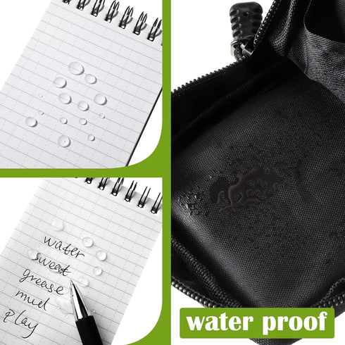 Eaasty 5 Pcs Waterproof Tactical Notebook, 3 x 5 Inch Pocket Notebook with Metal Weatherproof Pen for Outdoor Activities