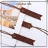 Genuine Leather Bookmarks with Tassel, Handmade Page Markers for Reading, Perfect Gift for Readers (5 Pack Umber)