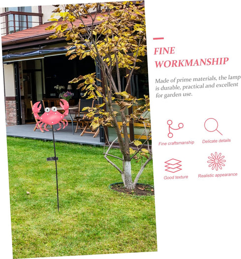 Crab-Shaped Solar Garden Light - Decorative Outdoor Lamp