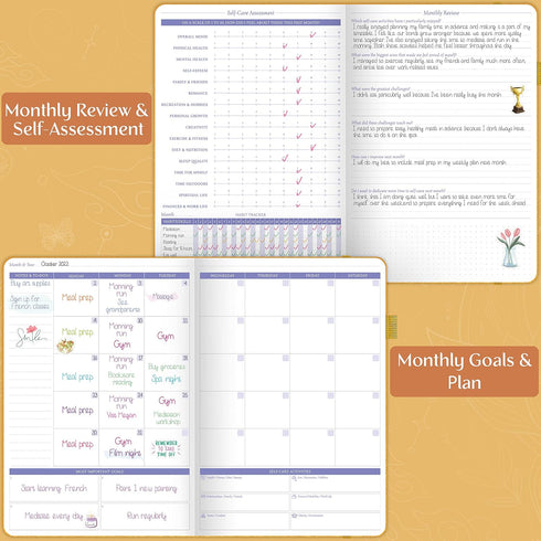 7.1x10.5, 3 Legend Self-Care Journal Guided Daily Reflection Journal to Support Mental & Physical Health Daily Mood