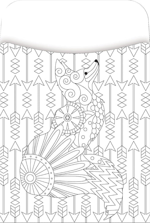 Barker Creek Peel & Stick Library Pockets, Color Me Boho Animals, 30 per Pkg (3 Designs)