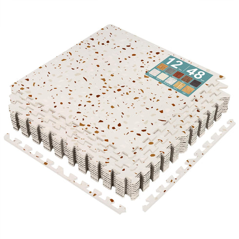 Sorbus Wood Grain Floor Tiles Foam Mat EVA Interlocking Mats Tile 3/8-Inch