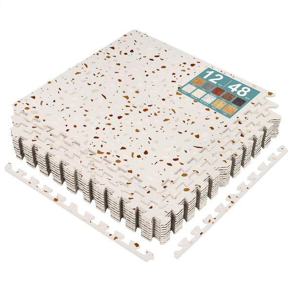 Sorbus Wood Grain Floor Tiles Foam Mat EVA Interlocking Mats Tile 3/8-Inch