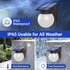1 Pack, 3 IP65 Solar Wall Lights Outdoor, Lighting Modes, Waterproof, Wireless Solar Powered LED Lights for Backyard