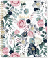 Spiral Notebook, 8.5" x 11", Journal with Thick Paper & Back Pocket, 144 Pages, Twin-Wire Binding, Floral