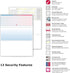 DocuGard Blue/Red Prismatic Galaxy Top Check, 8.5 x 11 Inches, 500 Sheets, 1 Check Per Sheet