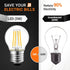 BlueStars G45 E26 Edison LED Filament Globe Bulb, 120V 5W (60 Watt Equivalent), 2700K Warm White, 3-Pack