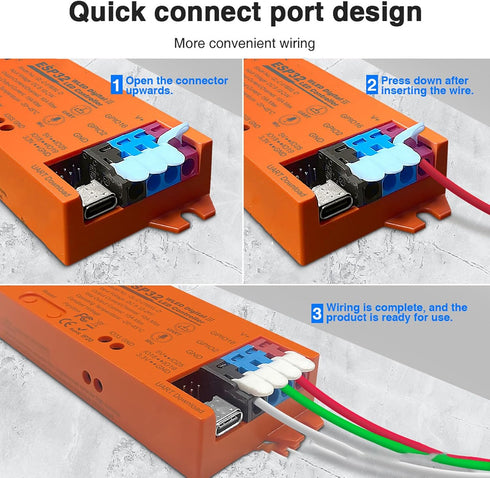 15A WS2812 SK6812 TM1814 FTVOGUE LED Strip Controller, Built in Mic Support Dynamic Lighting APP Control WLED Firmware