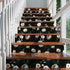 Black Floral Wallpaper Peel and Stick Vinyl for Cabinets, Waterproof Self-Adhesive Contact Paper for Kitchen Countertop