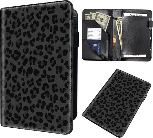 SDDFRHGH Server Books for Waitress,Waiter Book Server Organizer with Zipper Pocket,PU Leather Waitress