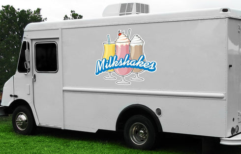 Milkshakes 16" Concession Decal Sign for Cart Trailer Stand Sticker Equipment