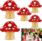 Mushroom Honeycomb Paper Decorations 5 Pack - Cute Woodland Party Decor for