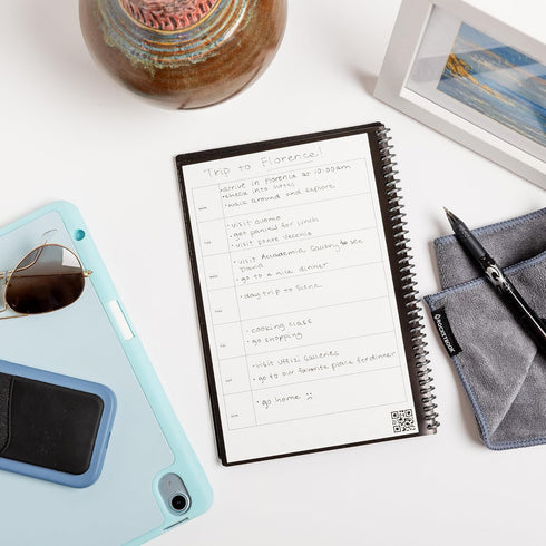 Rocketbook Fusion Reusable Undated Productivity Planner, Executive Size 6x8.8, Black for Goals and Notes