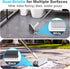 Floor Scrub Brush with Long Handle, Heavy-Duty Stiff Bristles, V-Shape Floor Scrubber Brush for Tile, Concrete & Grout