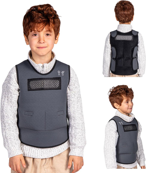 Kdarro Weighted Compression Vest for Kids Adjustable Sensory Vest with Removable Weights Breathable Mesh Lining
