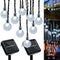 Galavasen Outdoor Solar String Lights, 2x46FT 66LED 8Modes Crystal Solar Powered Christmas Fairy