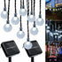Galavasen Outdoor Solar String Lights, 2x46FT 66LED 8Modes Crystal Solar Powered Christmas Fairy