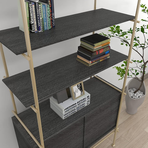 YENHOME 200"x17.7" Black Wood Contact Paper, Waterproof Peel and Stick Wallpaper for Countertops