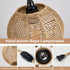 15ft Dimmable Plug in Pendant Light with Cord Switch Rattan Hanging Lamp with Hand Woven Wicker Plug in Chandelier Boho