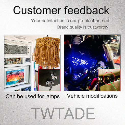 TWTADE 10Pcs Round Rocker Switch ON Off Switch, 12V Toggle Switches for Boat, Car, KCD1-X-Y