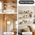 2 Pack 12.5 Inch OVOV Wall Mount Wood Shelf Bracket Triangle Wooden Shelf Brackets for Plank Sconce Plug in Pendant