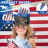 Leinuosen 72 Pieces American Flag Pen Bulk, USA Patriotic Themed Gel Ink Pens for Home School Office Supplies