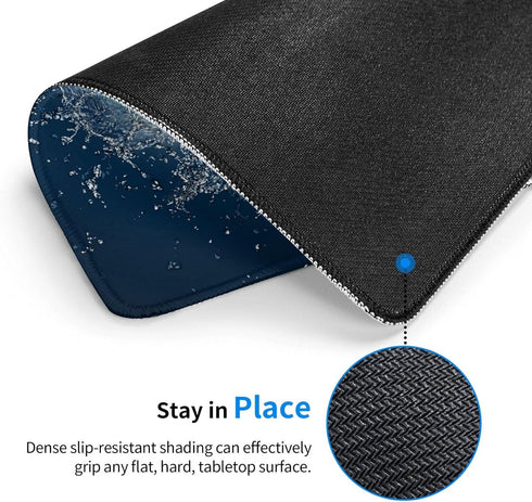 Sports Mouse Pad with Football Design - Cool 12"x10" Mouse Mat for Kids, Teens, Non-Slip Rubber & Stitched Edges for