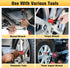 1/2" 7 Set, 17 19 21 mm 13/16 7/8 1 1-1/16 inch, 6 BOEN Drive Impact Lug Nut Socket, Pieces Non-Marring Wheel Protector
