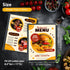 FLK Tech 10 Pack 4 8 8.5 11 Inch FLKQC Page Menu Covers, View x Clear PVC Menu Holder, Double Stitched Restaurant Menu