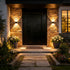 3 IP65 12H 2 Pack Ellasay Fence Lights Solar Powered: Outdoor LED Wall Lighting Dual Beam and Color Modes Waterproof