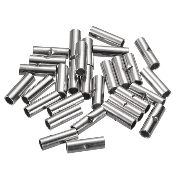 MECCANIXITY Non-Insulated Butt Crimp Terminals, 8 AWG for Electrical Wire Splice, Pack of 30