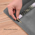 Enyuwlcm PU Leather A4 File Folder Document Holder with Snap Closure for Receipt Contract, Gray