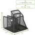 Mind Reader Desk Organizer, 5-Compartment, 2-Piece Same Set Supplies and Accessories Storage for Office Desk (BLACK)
