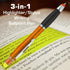 Bible Highlighter with Pen and Stylus for Touchscreens, 3 in 1 Combo, All Yellow Highlighters, All Black Ballpoint Ink, Wax Gel Highlighters, Multi-Color Barrels, Pack of 6 by SyPen
